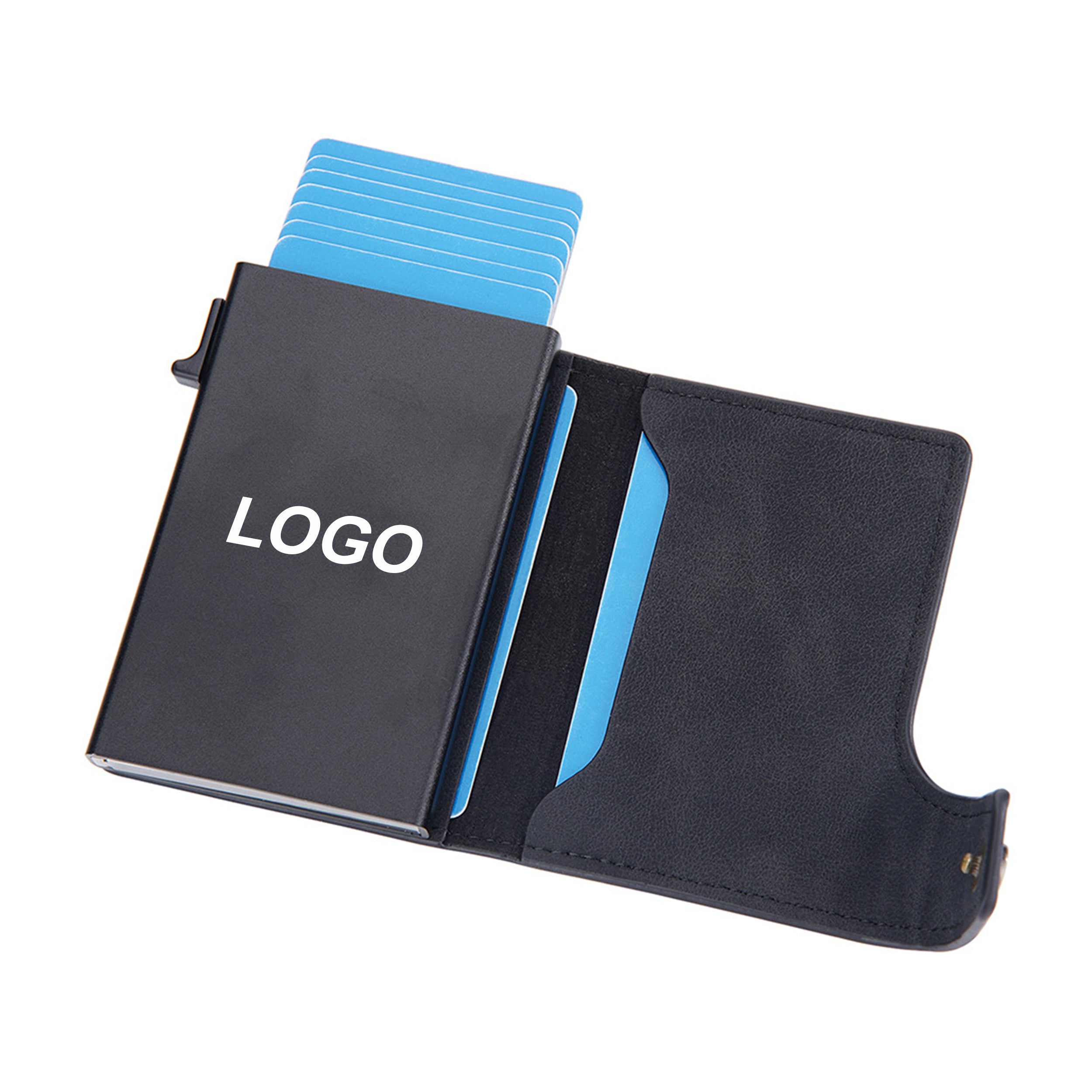 PU Business Buckle Card Case