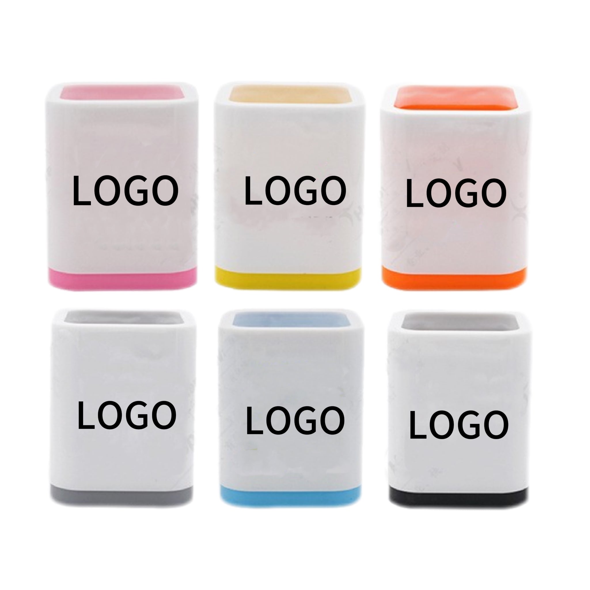 Square Two-Tier Detachable Plastic Pen Organizer