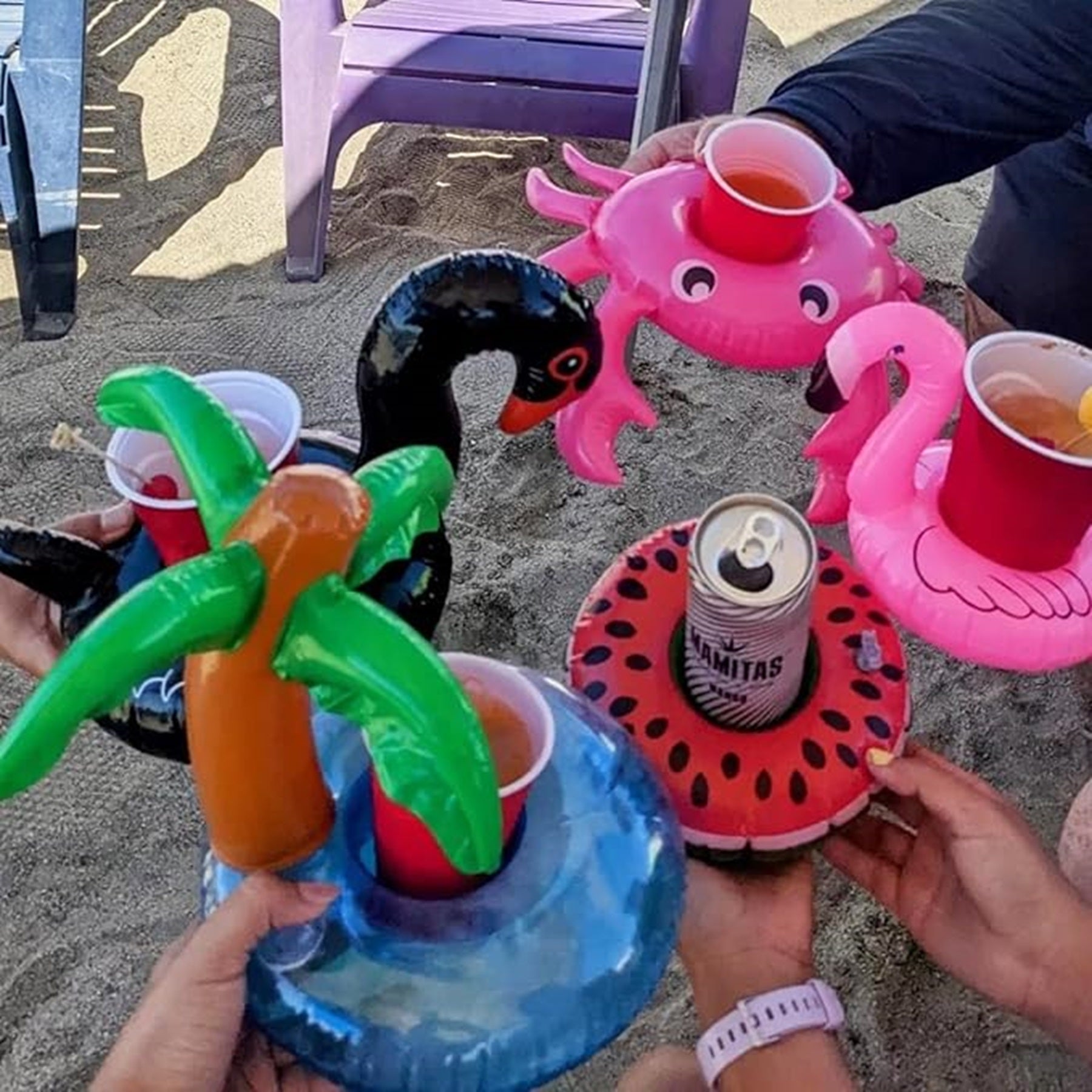 Inflatable All Kinds Of Floating Cup Holders Water Trays