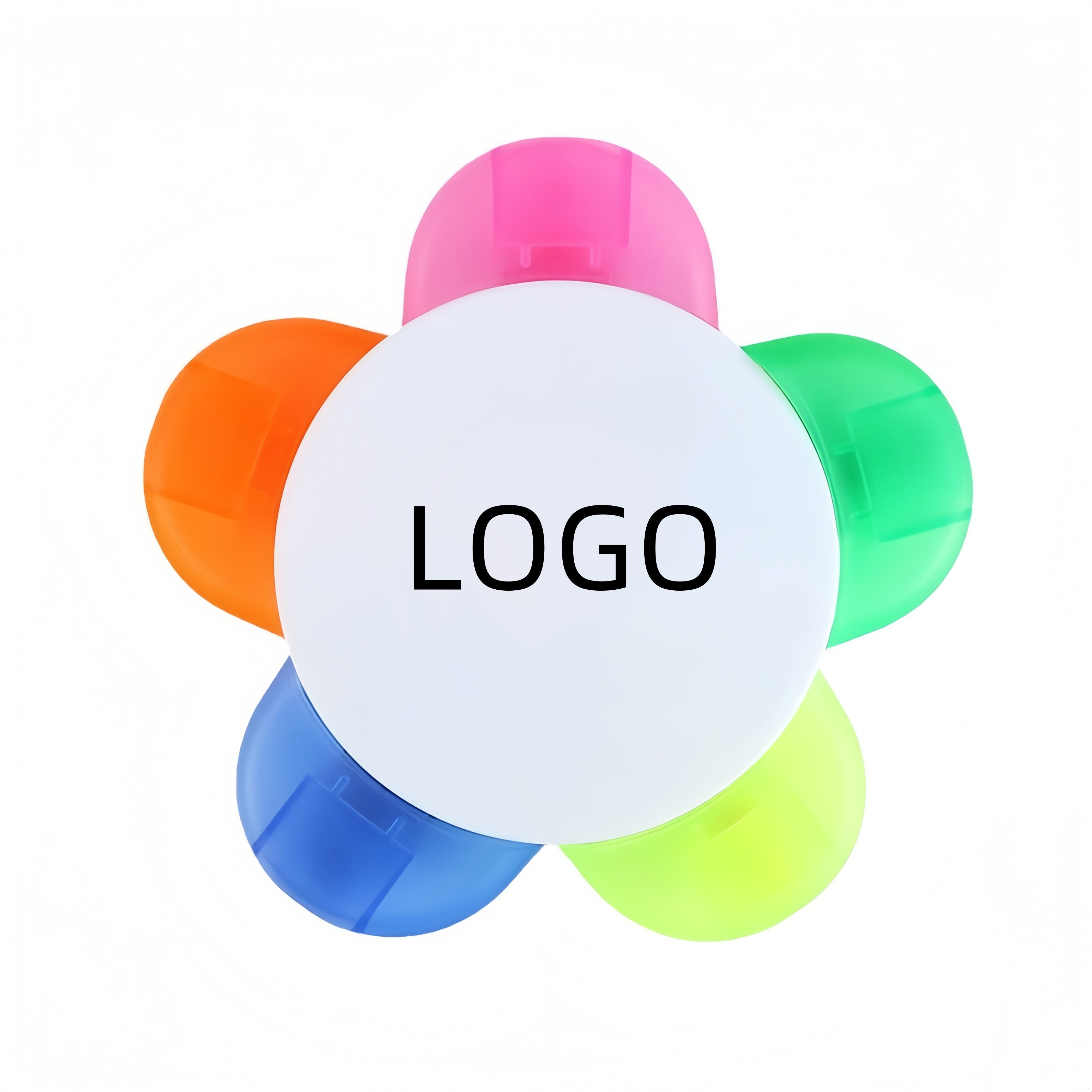 Lovely 5 Color Flower Petal Highlighter Pen
