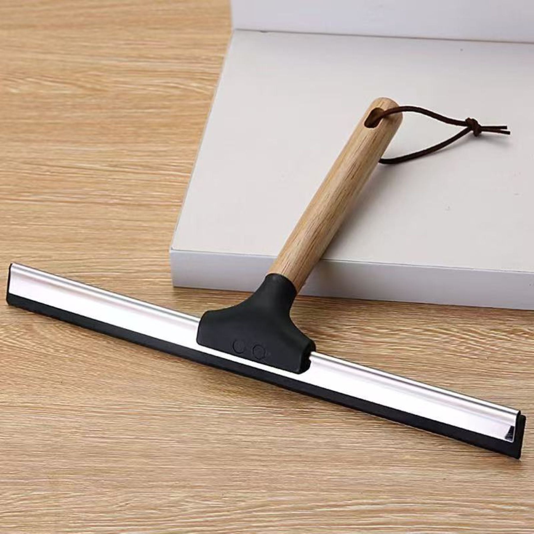 Wooden-Handled Glass Wiper
