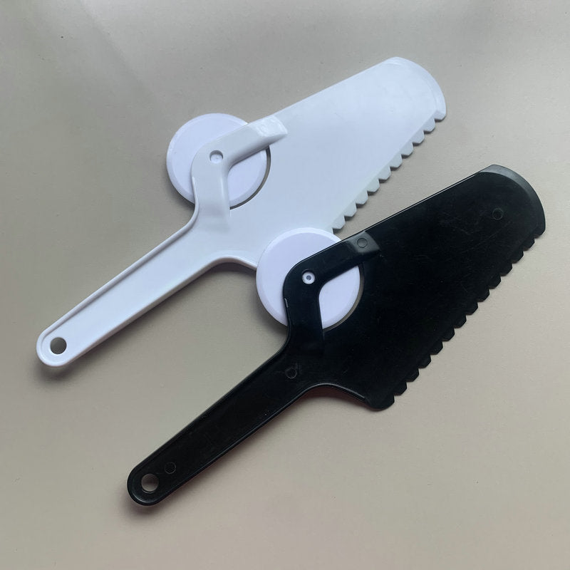 Custom LOGO Pizza Cutter Safety Slicer Cheap Kitchenware Plastic Blade Handheld Pizza Slicer