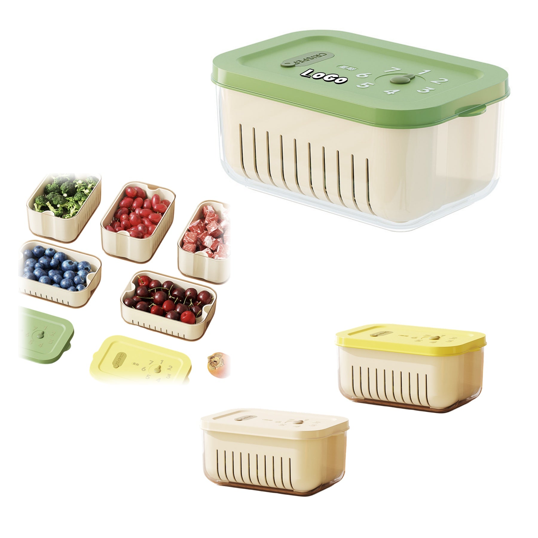 Fresh-Keeping Box With A Draining Basket