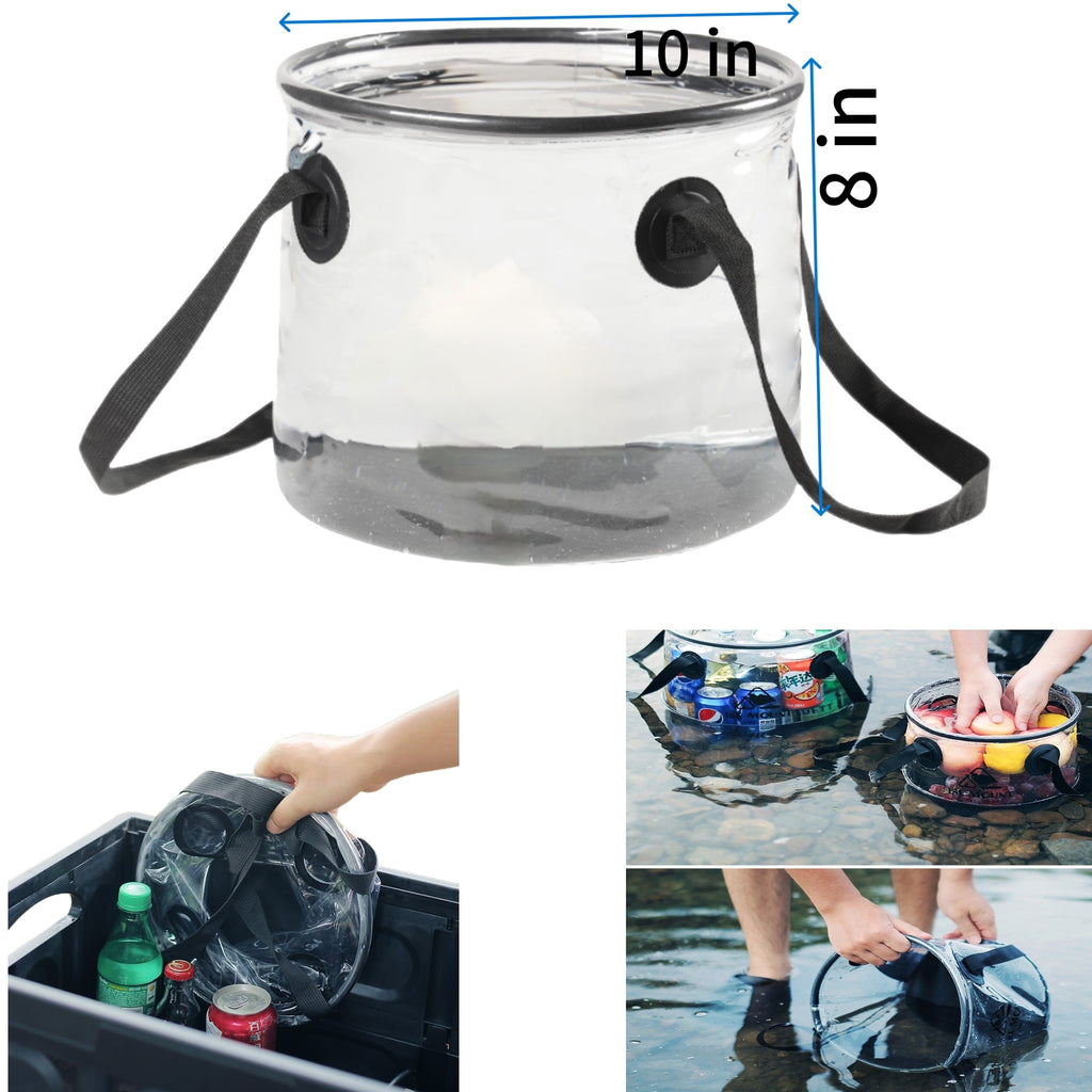 Transparent Round Folding Bucket