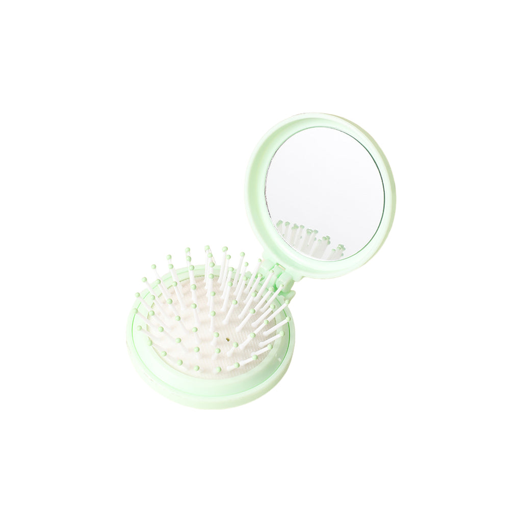 Foldable Cute Mini Round Airbag Mirror-Comb Set