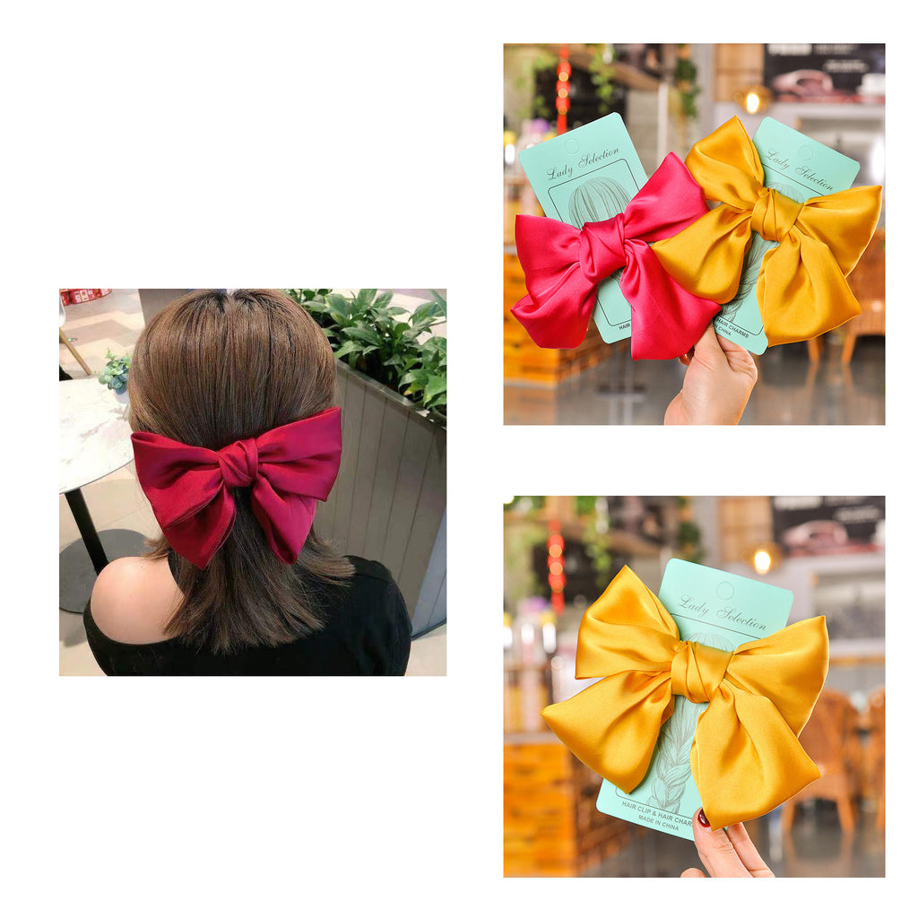 Custom Bow Satin Hairpin For Women
