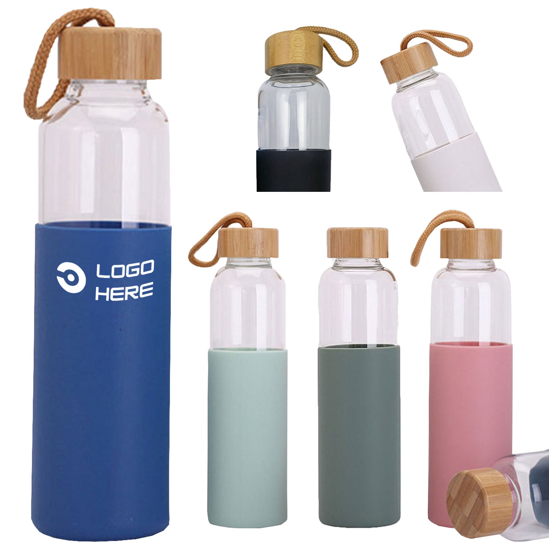 14 OZ Silicone Sleeve High Borosilicate Glass Cup