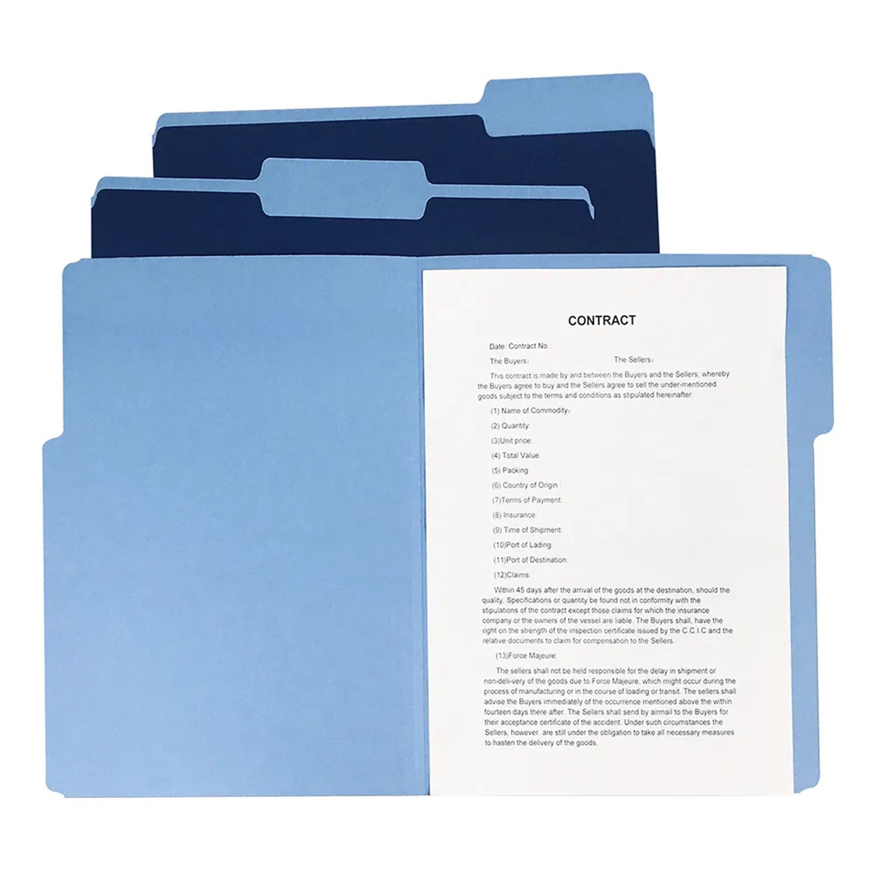 Colored Office File Folders