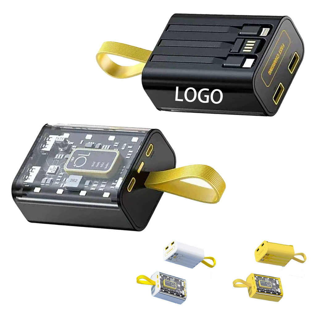 Mecha Punk Power Bank With Built-In Cable 5000Mah