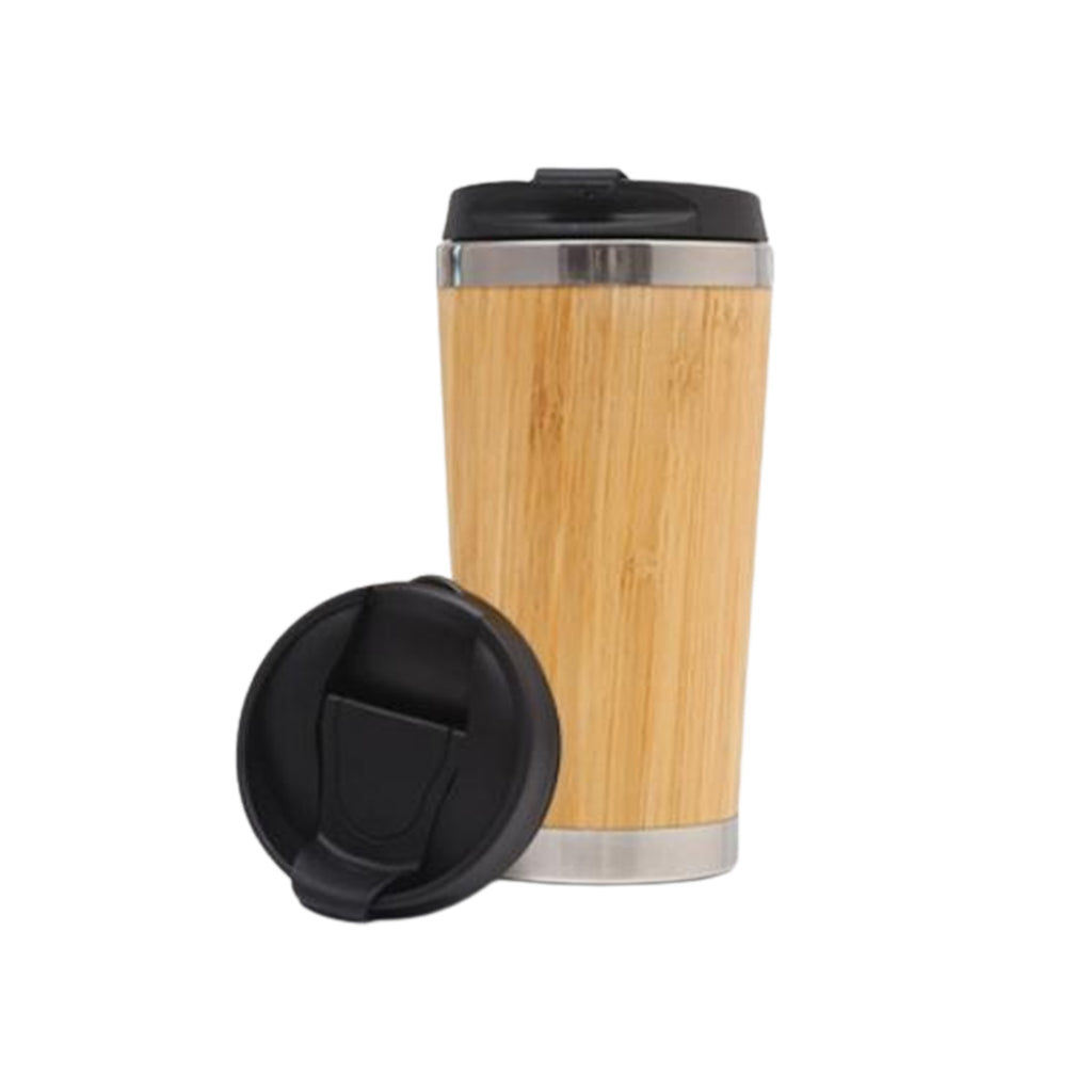 15 Oz Bamboo Stainless Steel Double Wall Coffee Cup