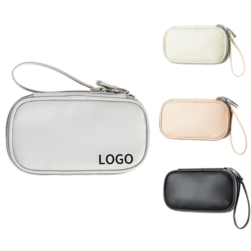 Double-Layer PU Digital Cable Organizer Bag