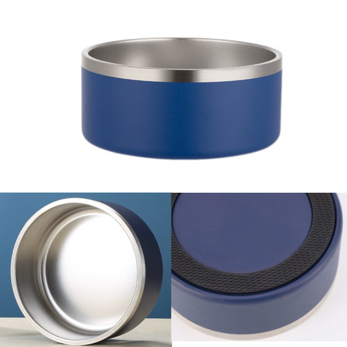 42 Oz 304 Double-Layer Thickened Large-Capacity Pet Bowl