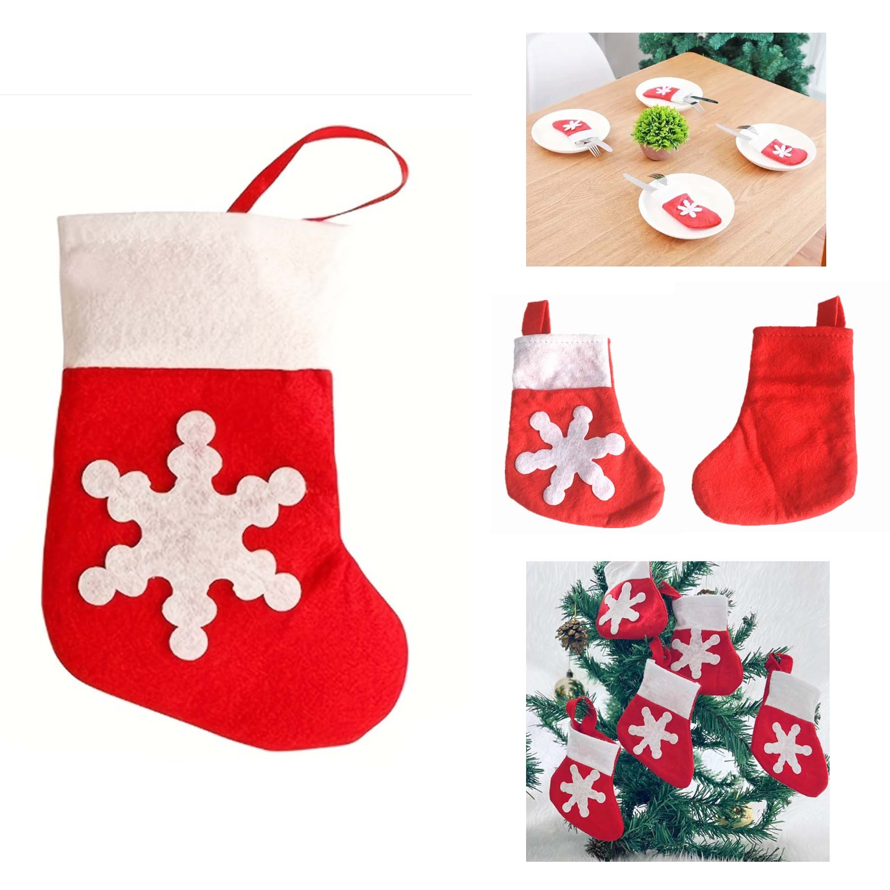 Christmas Snowflake Candy Socks