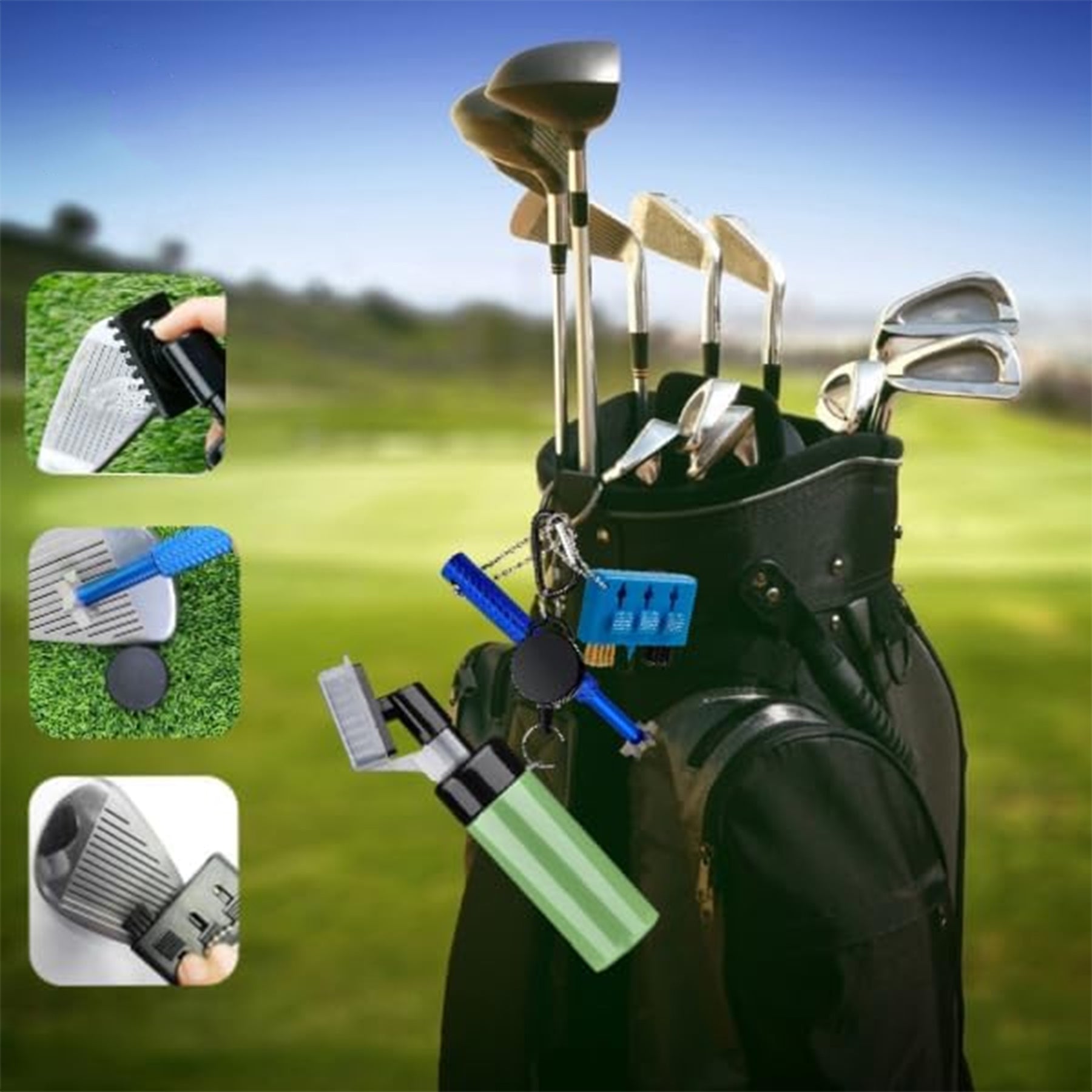 Golf Club Cleaner Brush Water Spray