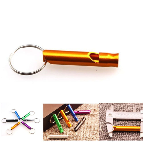 Aluminum Metal Whistle With Keychain