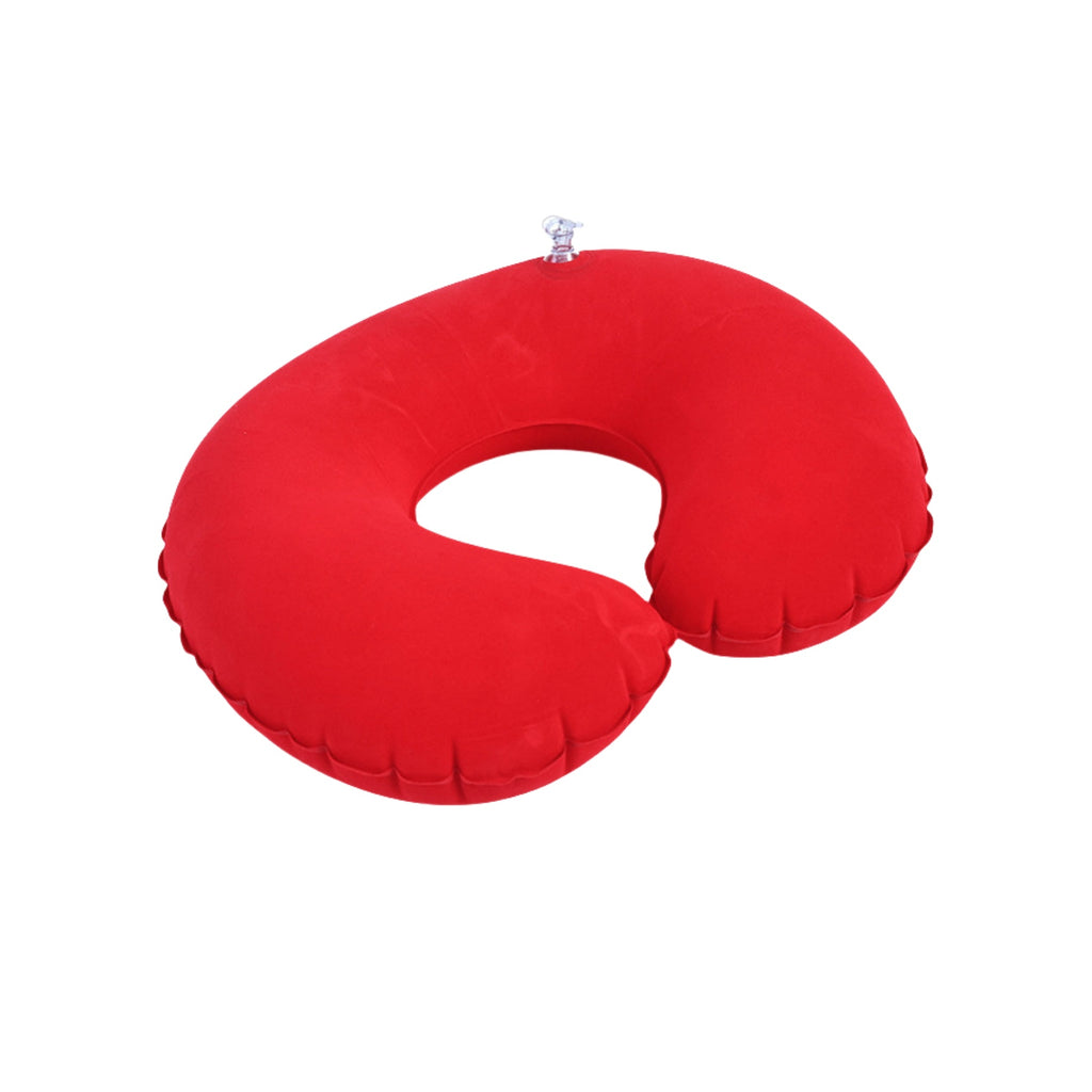 PVC Flocked Inflatable U - shaped Pillow