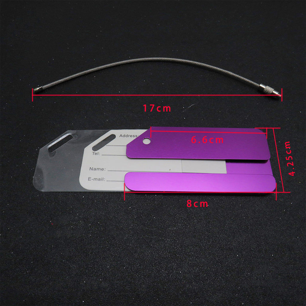 Cut Angle Aluminum Luggage Tag Baggage Tag