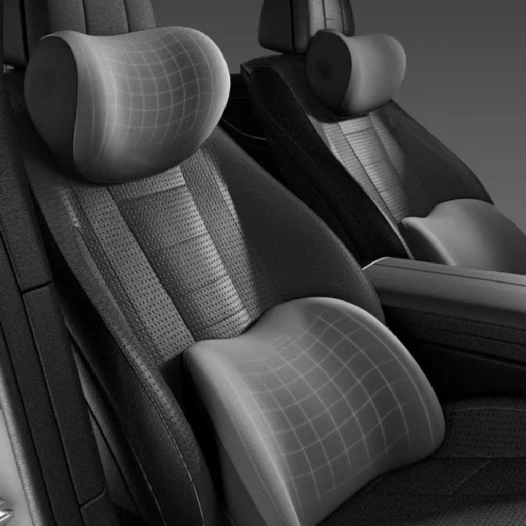 Car Headrest and Lumbar Support Set