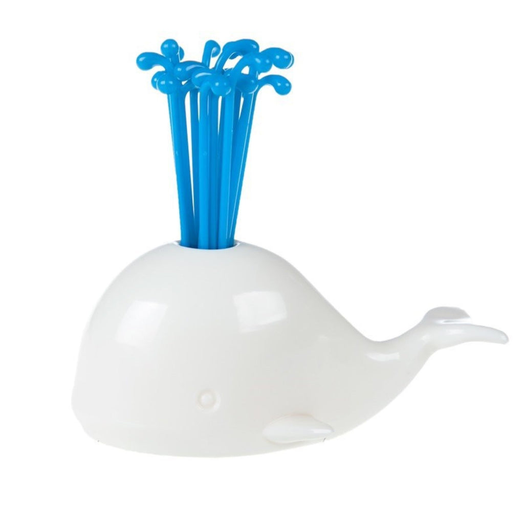 Creative Whale-Shaped Water-Spouting Fruit Forks