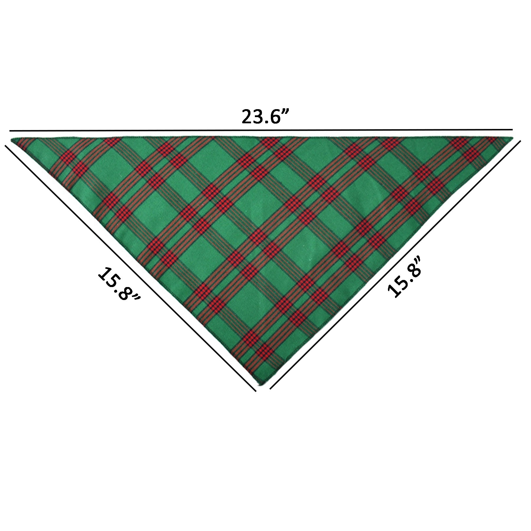 Christmas Pet Classic Plaid Triangle Scarf