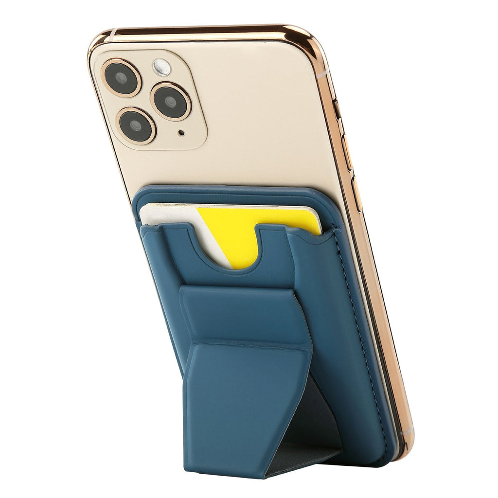 Mobile Phone Leather Card Case Stand