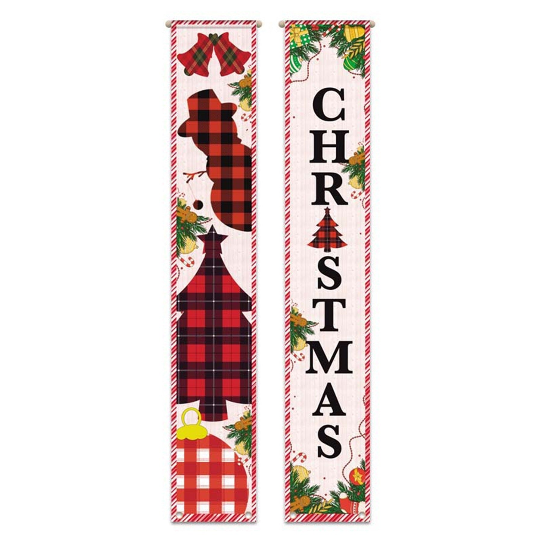 Christmas Door Decorations Xmas Porch Banner Hanging Banners Couplet