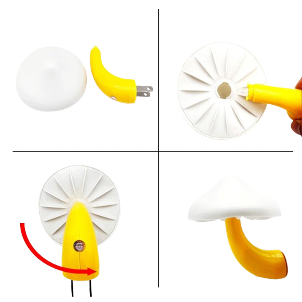 Plug-In Led Mushroom Night Light With Sensor