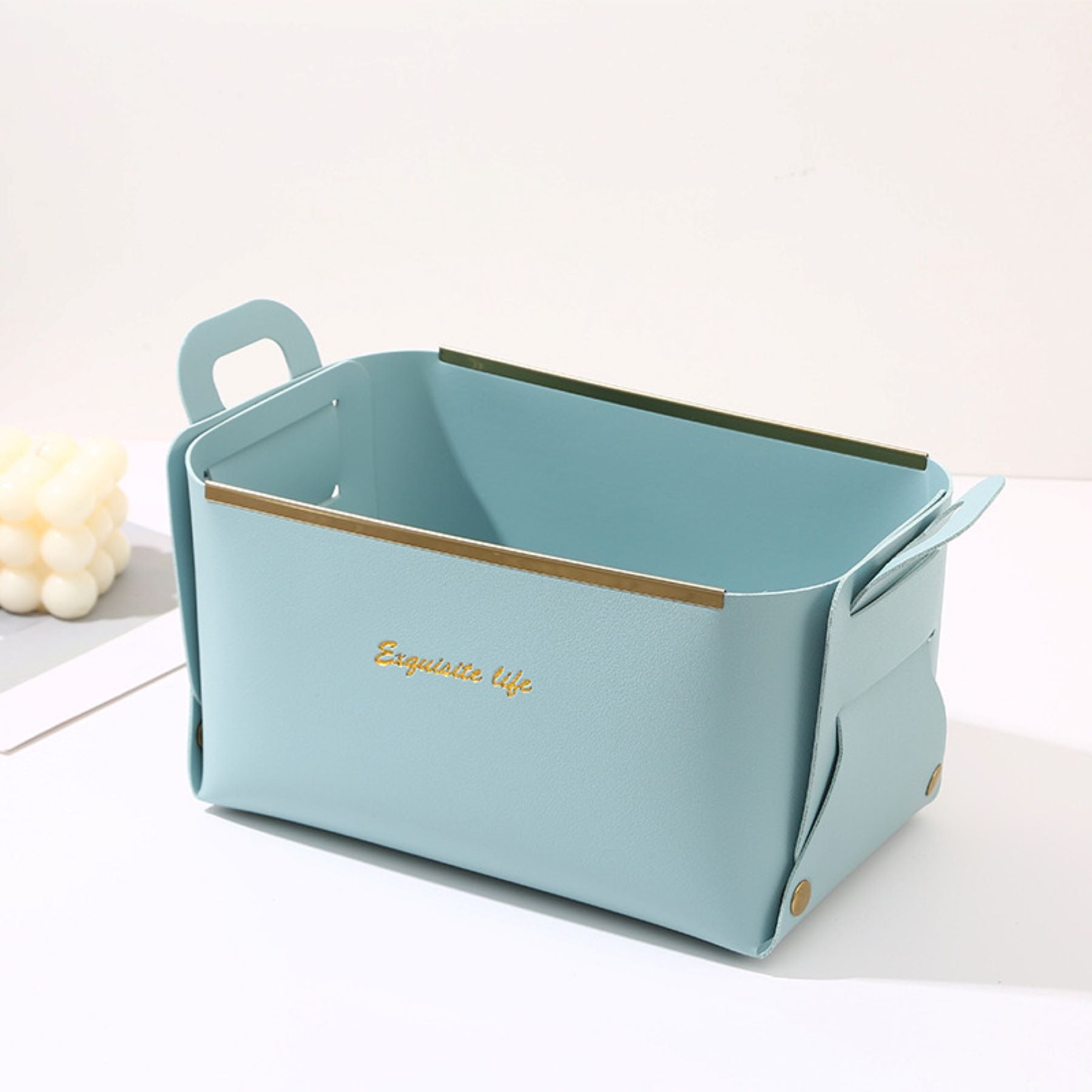 Desktop Leather Storage Box
