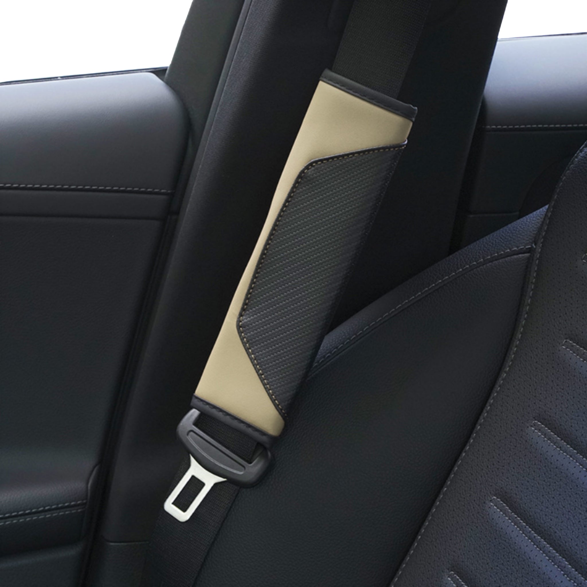 Leather Car Seat Belt Cover