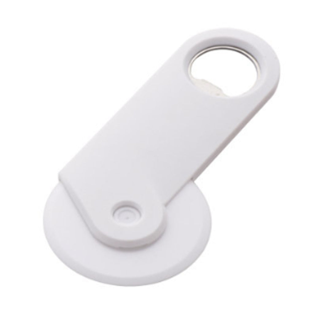 2 in 1 PS Material Round Pizza Cutter Wheel Bottle Opener