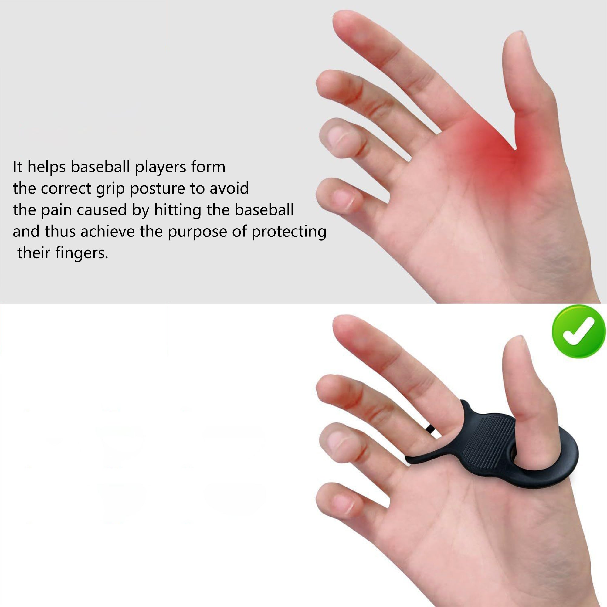 1 Pair Silicone Baseball Thumb Guards For Shock Absorption