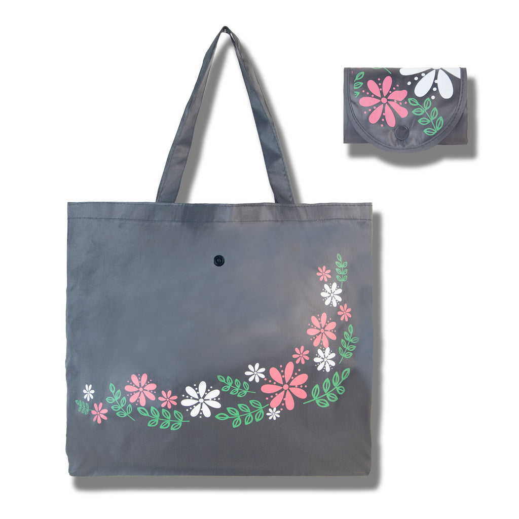 Oxford Cloth Foldable Flower Tote Shopping Bag