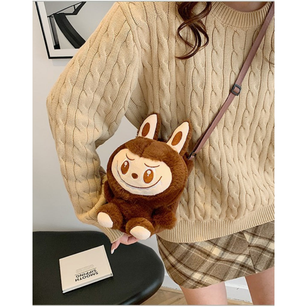 Labubu Plush Backpack Girls Bubble Rabbit Crossbody Gift