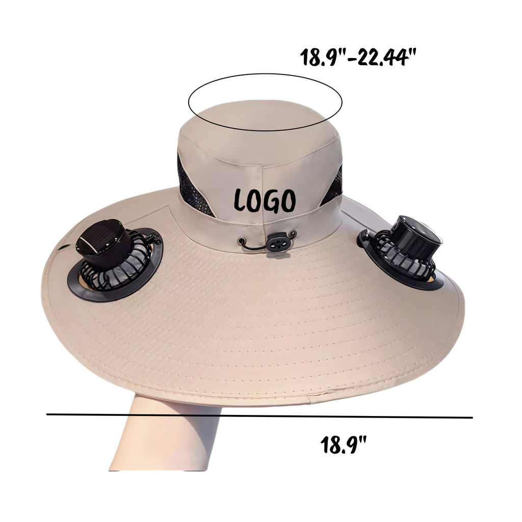Solar-Powered Dual-Fan Fisherman Hat