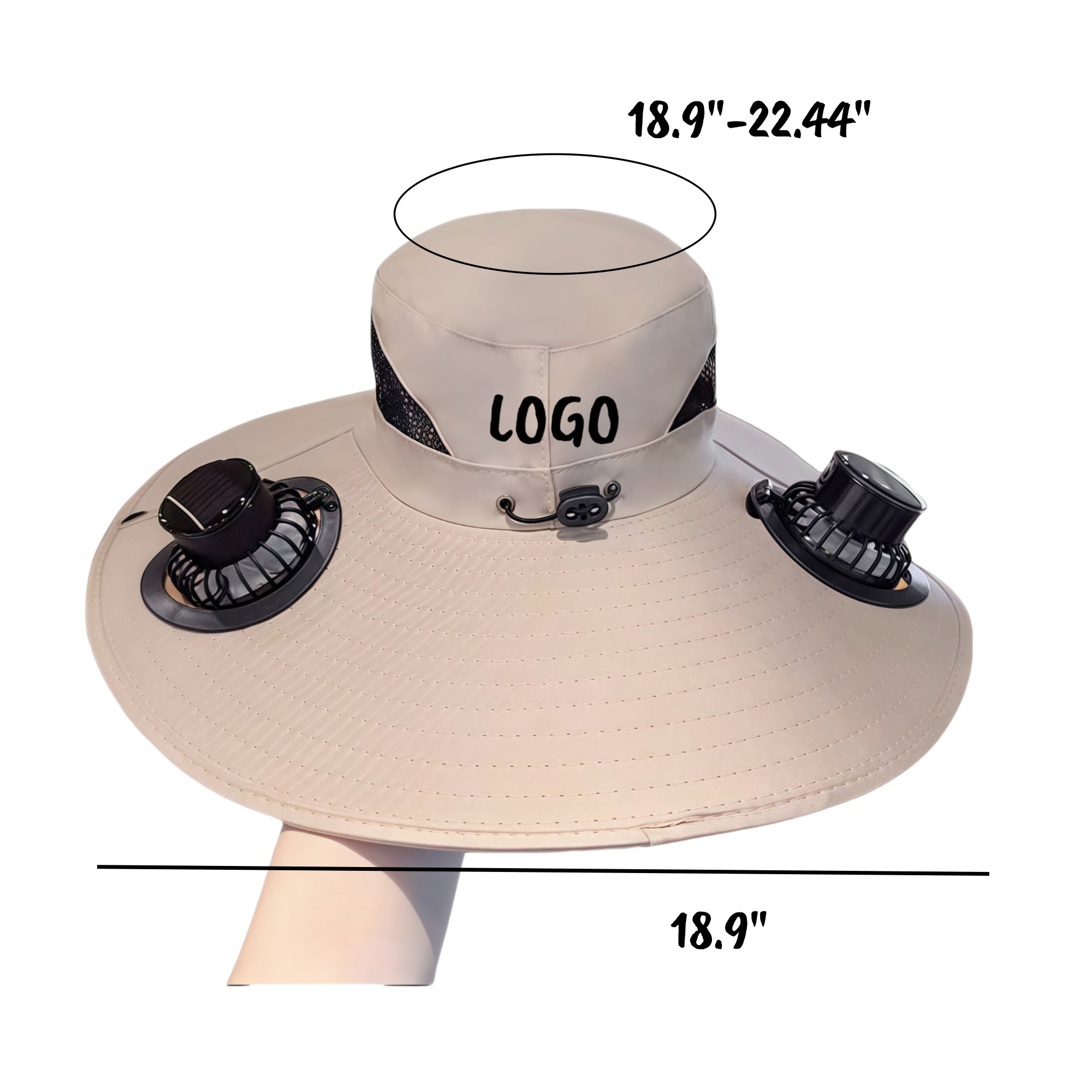 Solar-Powered Dual-Fan Fisherman Hat