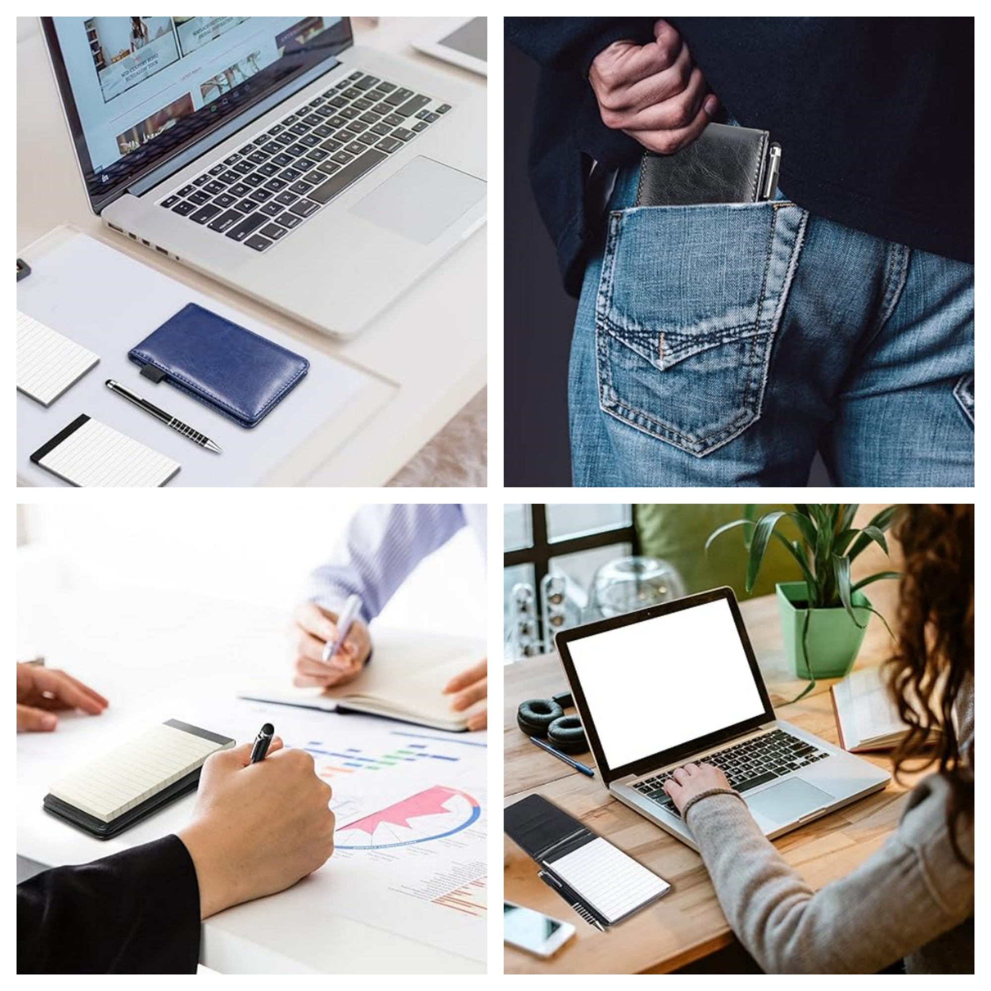 Mini Pocket Notepad Holder Set