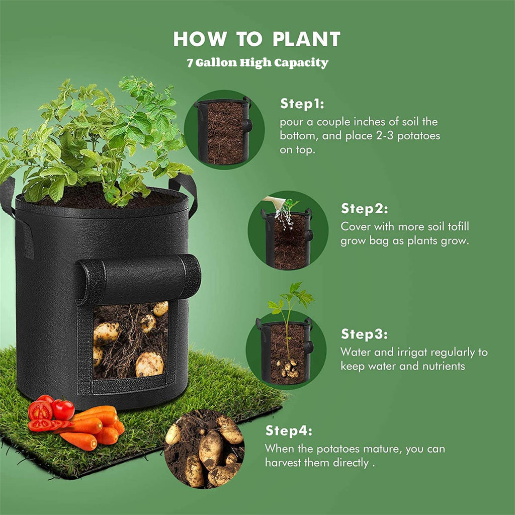 7 Gallon Potato Grow Bag With Harvest Window