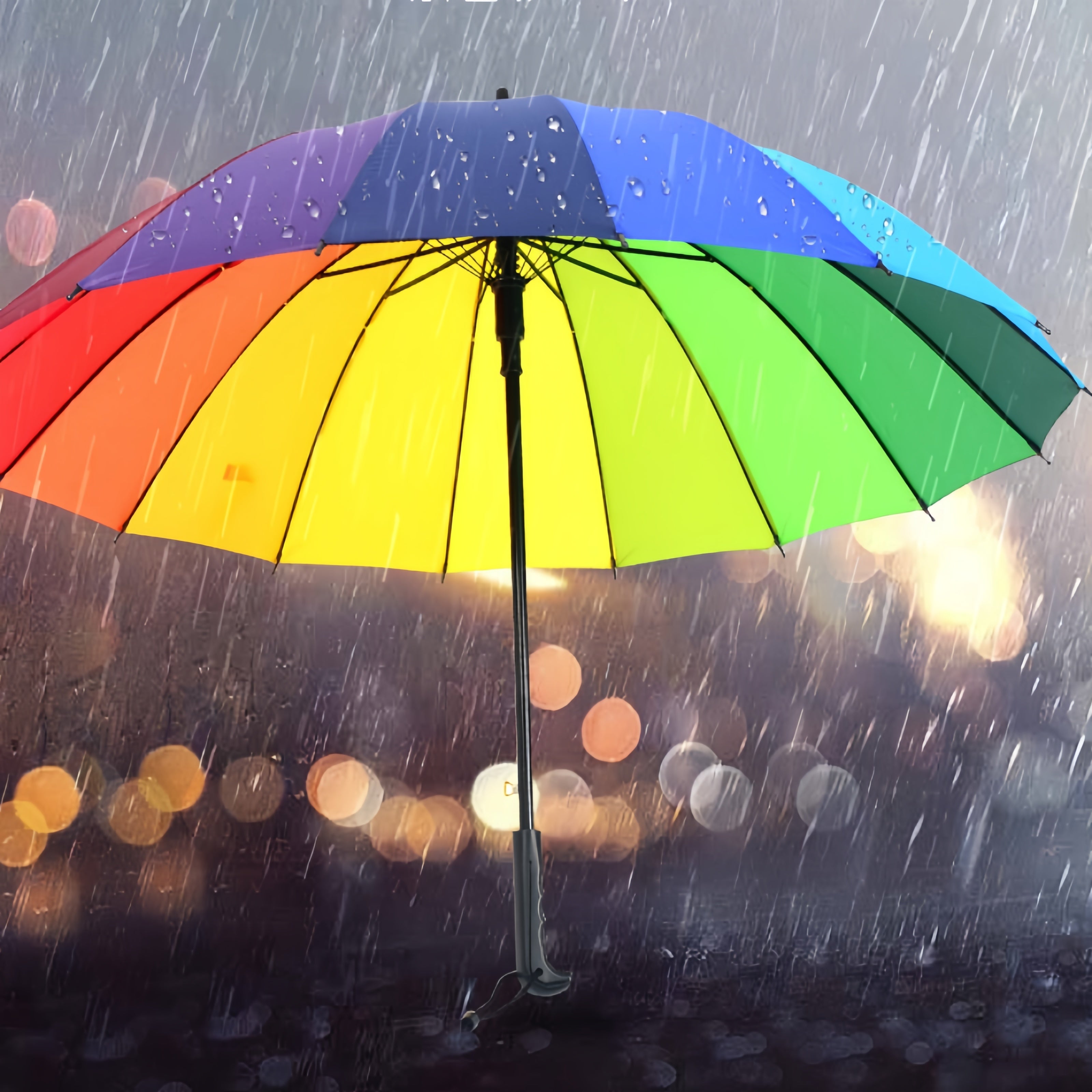 Long Handle Straight Anti-Uv Rain Umbrella