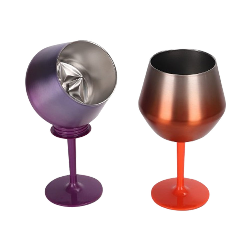 14Oz Stainless Steel Wine Glasses