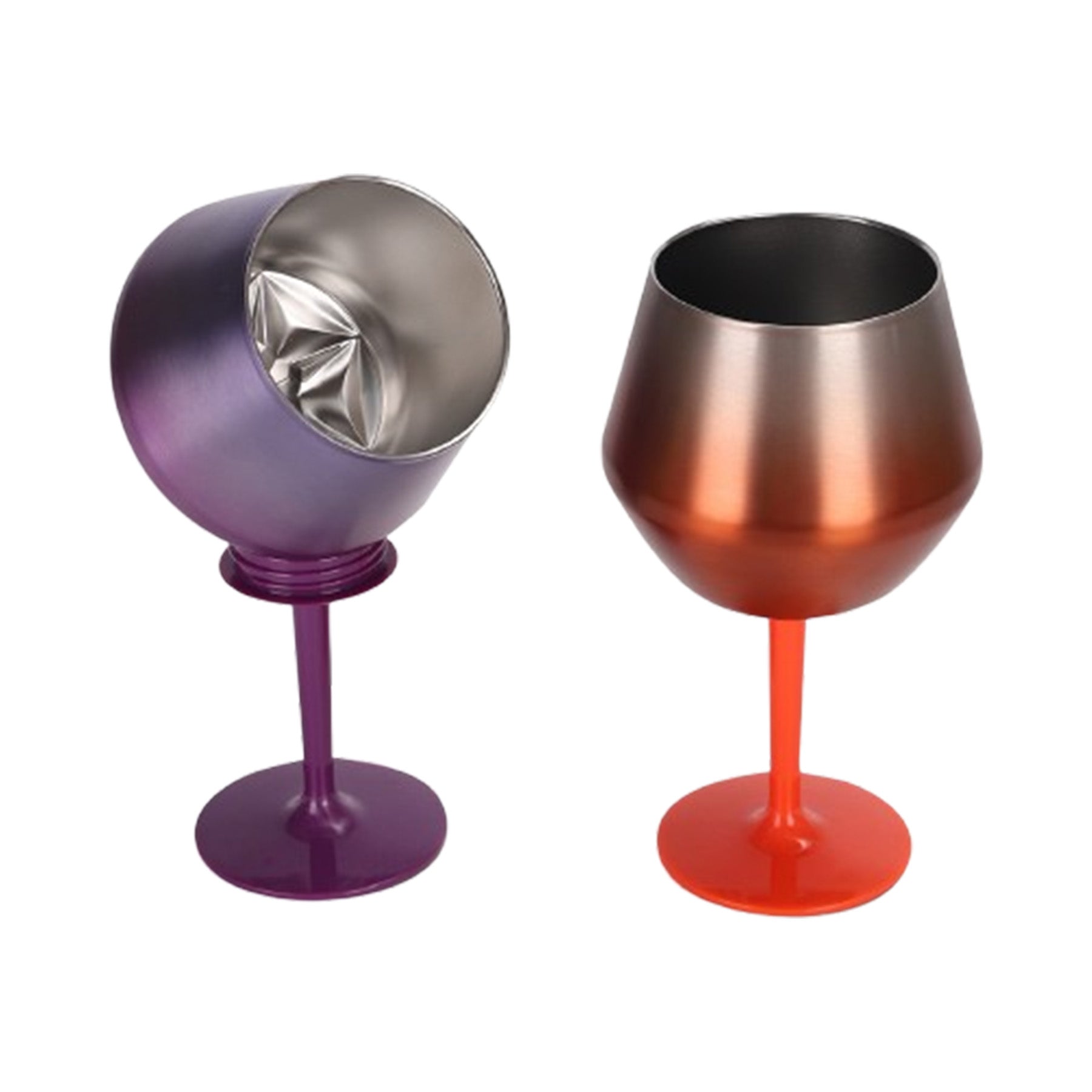 14Oz Stainless Steel Wine Glasses