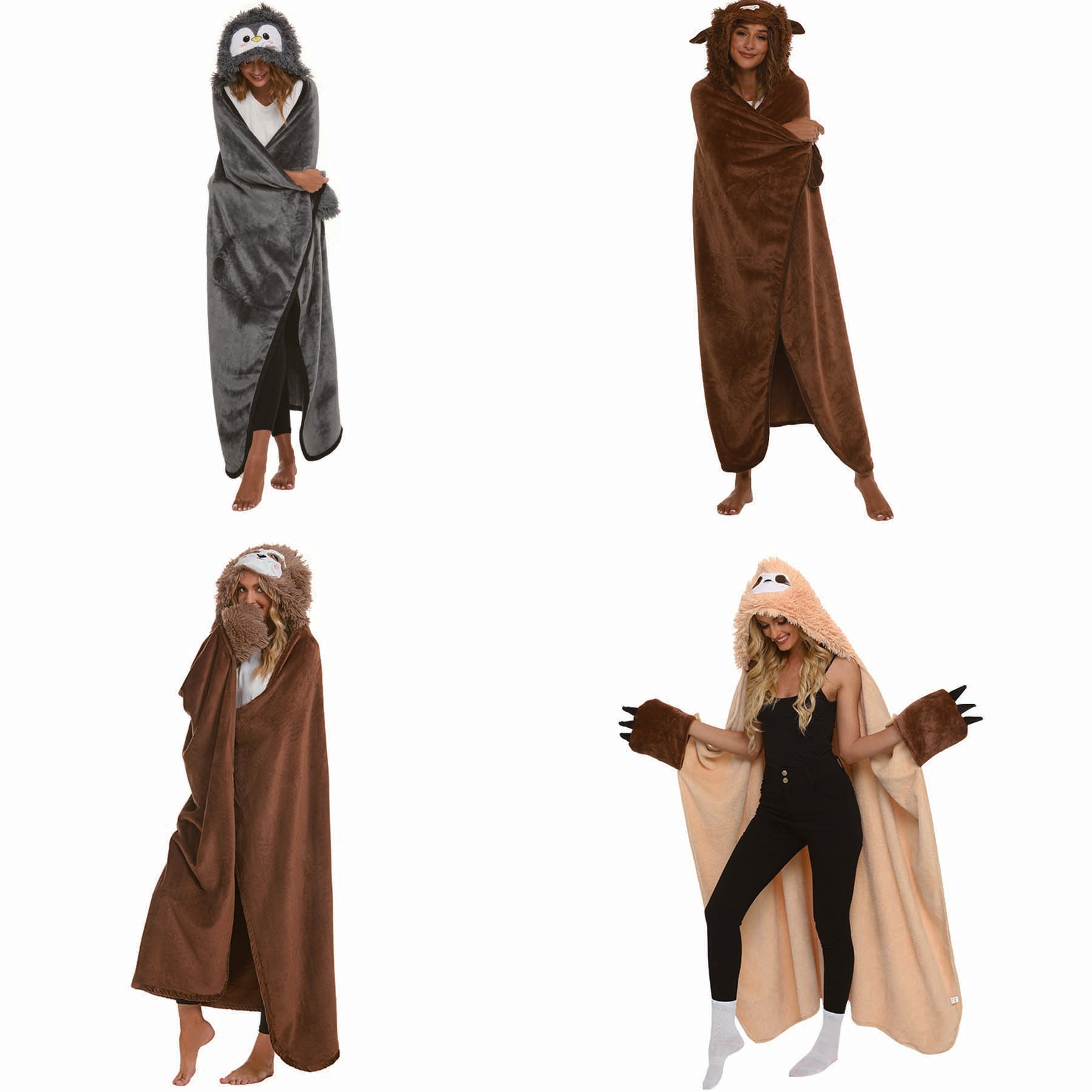 Penguin Wearable Hooded Blanket