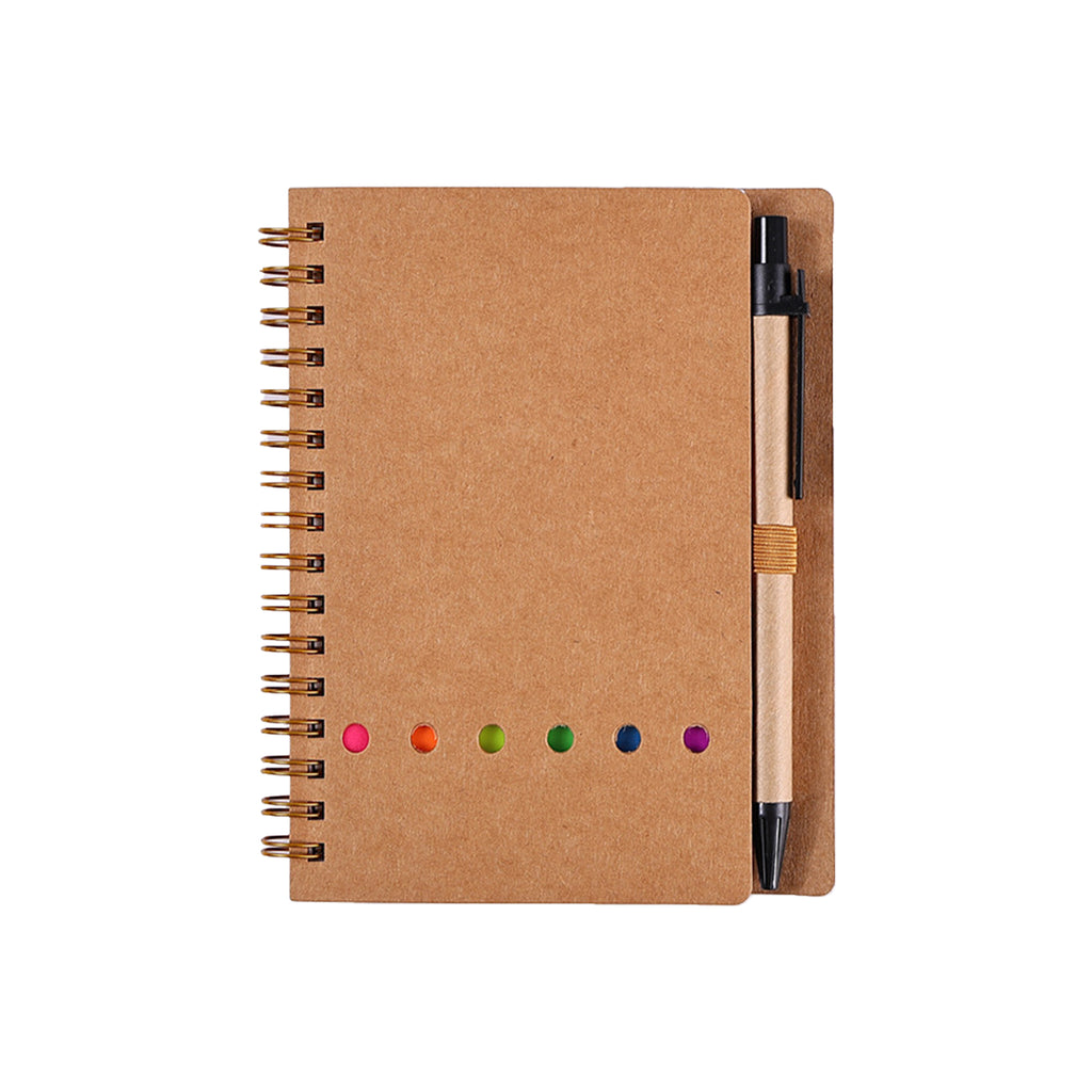 Spiral Kraft Paper Sticky Notes Notebook