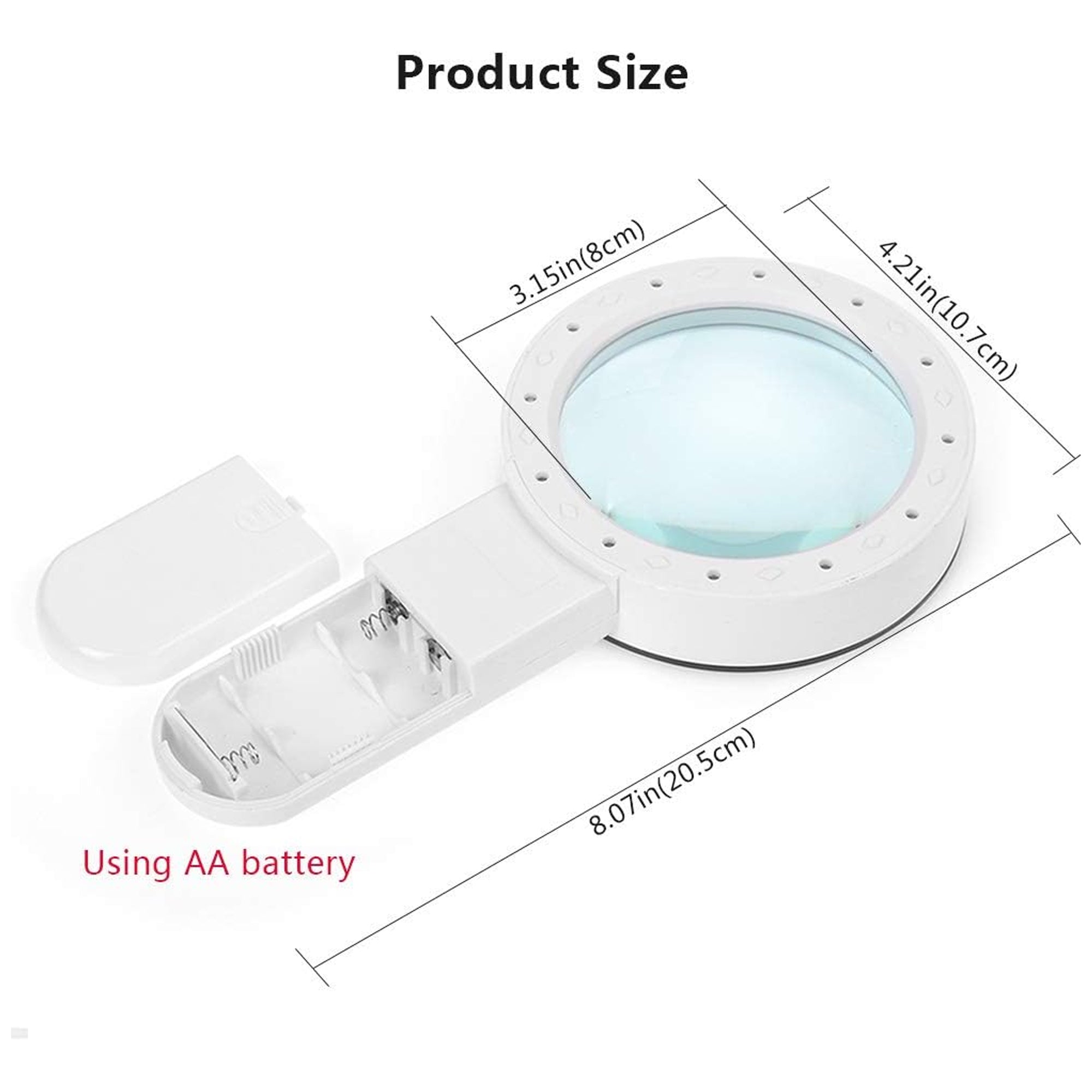 LED Illuminated Lighted Magnifier for Seniors