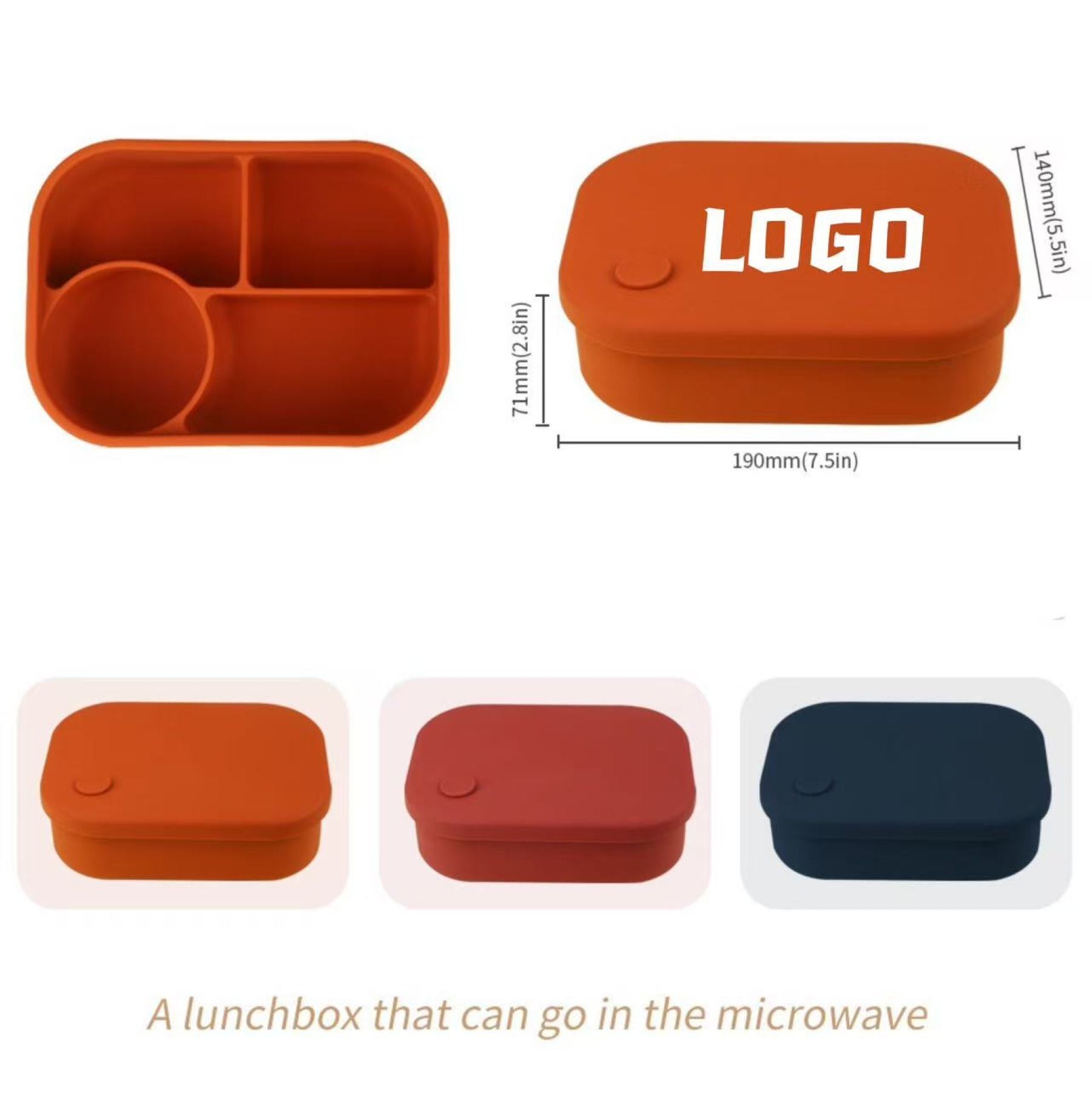 Food-Grade Silicone Lunch Box