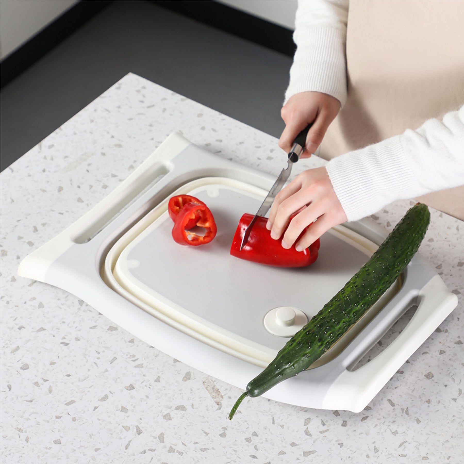 Multi-functional Foldable PP Cutting Board