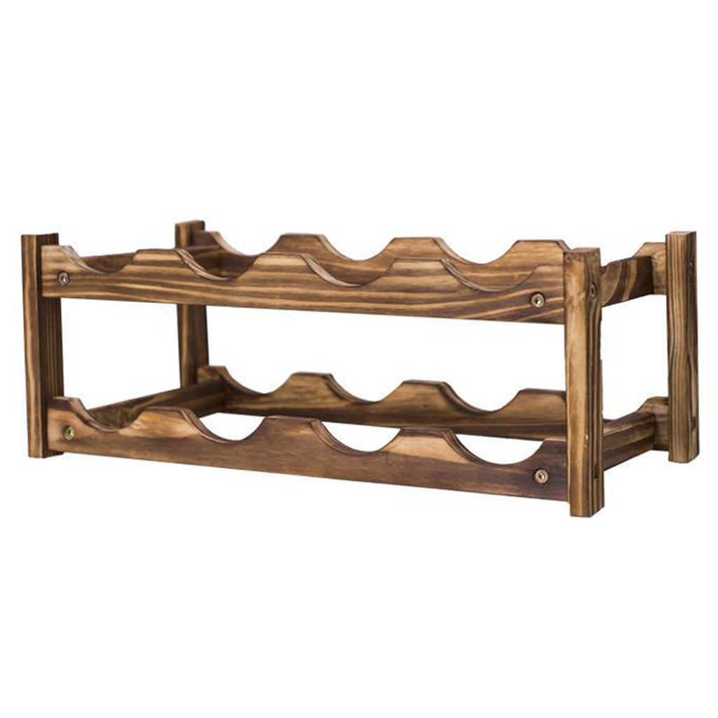 Wooden Double-Layer Wine Bottle Holder