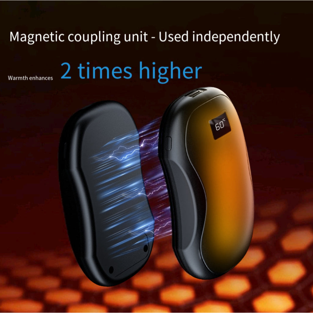 Magnetic HandWarmer Detachable Digital Display USB FastHeat