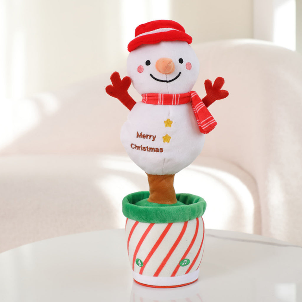 New 2025 Xmas Plush Sing Talk Record Santa Tree Gift