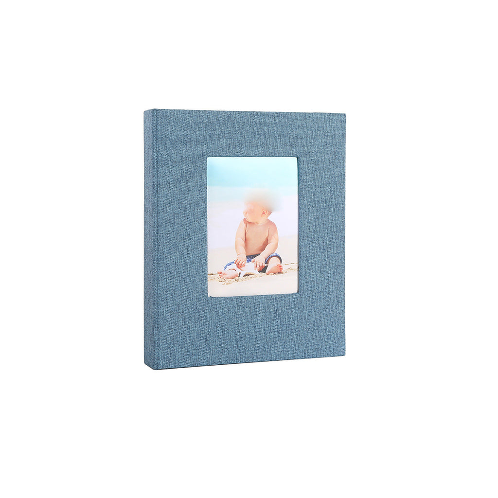 Fabric Linen Hardcover Photo Album 4x6 Inch Window Scrapbook