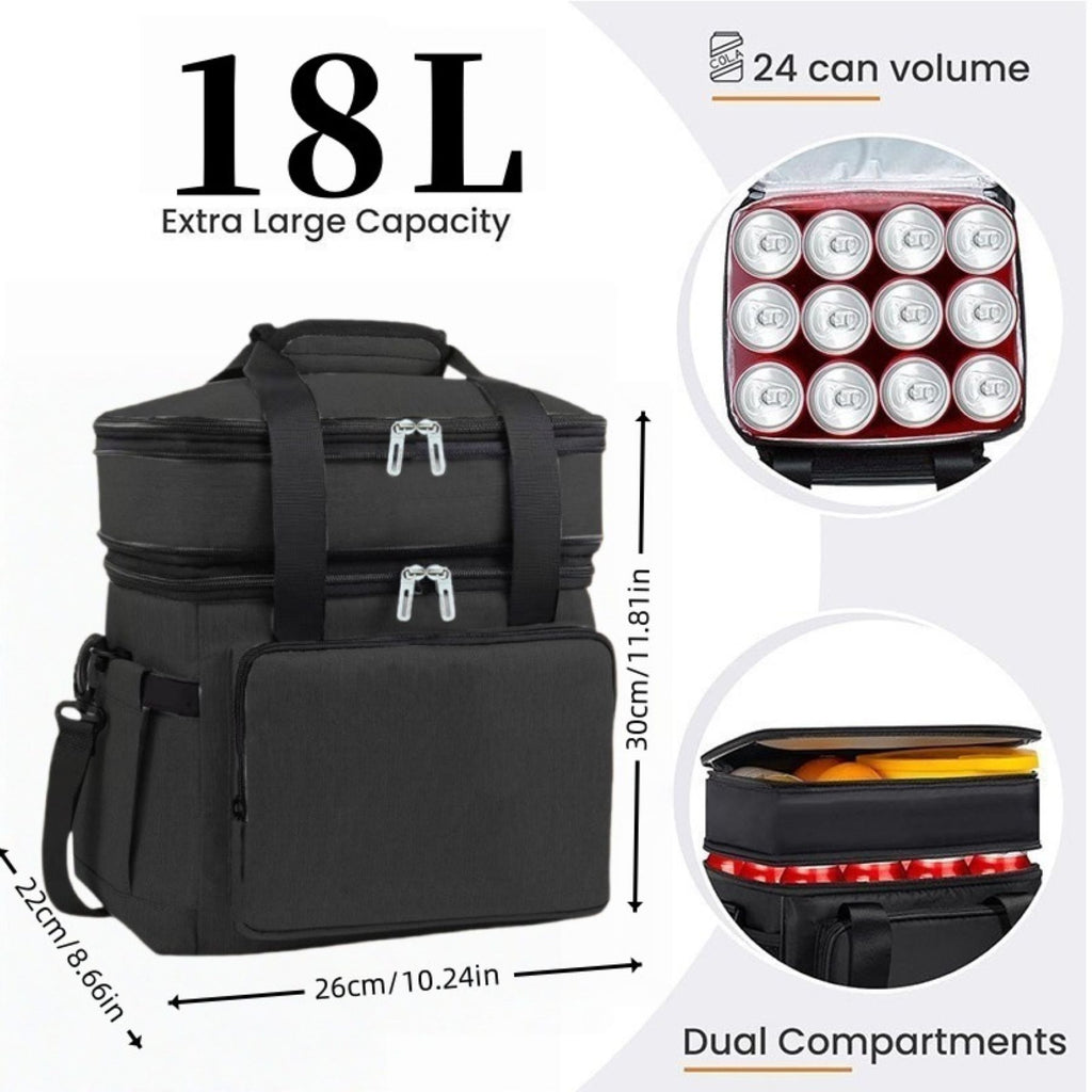 Double - Layered Insulated Outdoor Picnic Cooler Bag